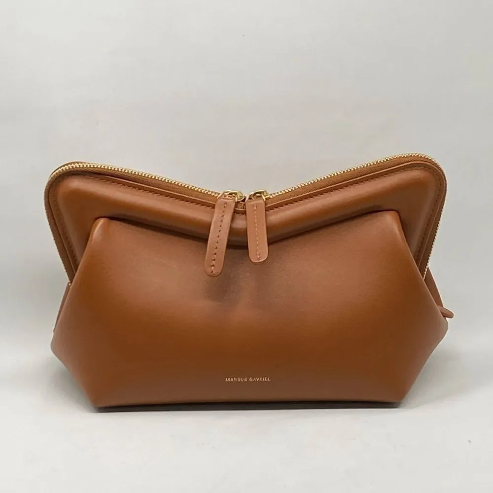 Mansur Gavriel Mini M Frame Leather Crossbody Bag